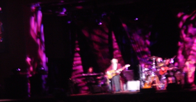 Blurry photo of a concert.